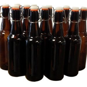Amber flip top 500ml bottles 12x (Grolsch)