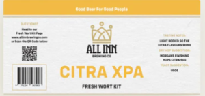 All In Brewing CITRA EXTRA PALE ALE Fresh Wort Kit