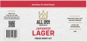 All In Brewing JAPANESE LAGER Fresh Wort Kit