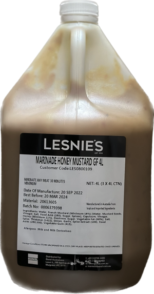LESNIE'S MARINADE HONEY MUSTARD 4L