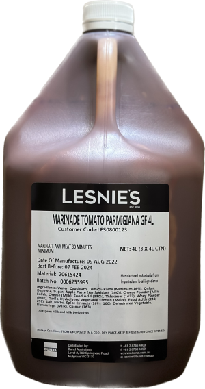 LESNIE'S MARINADE TOMATO PARMIGIANA 4L