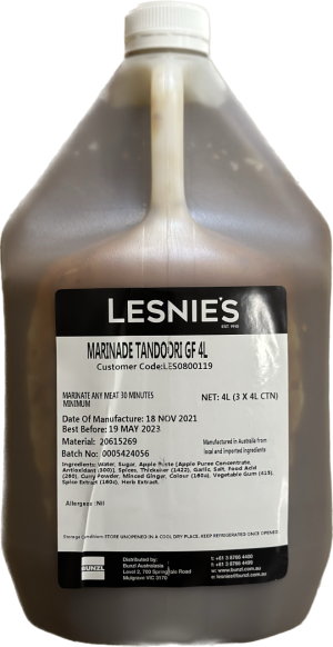 LESNIE'S MARINADE TANDOORI  4L