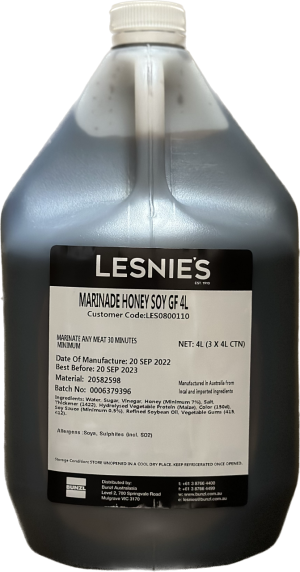 LESNIE'S MARINADE HONEY SOY 4L