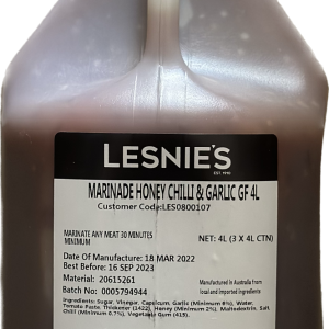 LESNIE'S MARINADE HONEY CHILLI GARLIC 4L