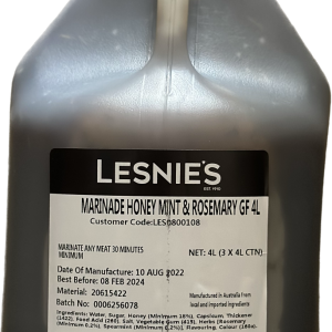 LESNIE'S MARINADE HONEY MINT AND ROSEMARY 4L