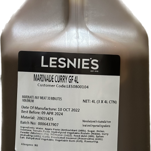 LESNIE'S MARINADE CURRY  4L