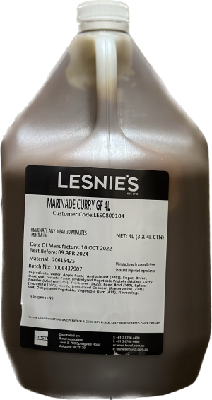 LESNIE'S MARINADE CURRY  4L