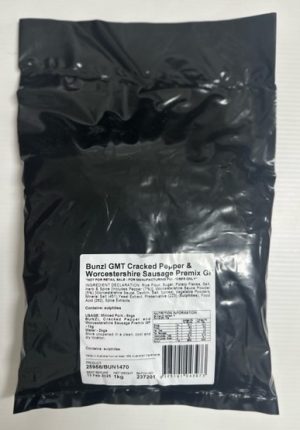 Lesnies Sausage Meal CRACKED PEPPER AND WORCESTERSHIRE Gluten Free 1kg