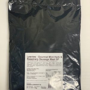 Lesnies Sausage Meal MINT HERB AND ROSEMARY Gluten Free 1kg