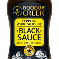 BOODUA CREEK BLACK PEPPER AND WORCESTERSHIRE SAUCE 500ML