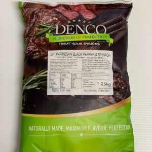 DENCO SAUSAGE MEAL parmesan pepper and spinach  (GF) (1.25Kg)