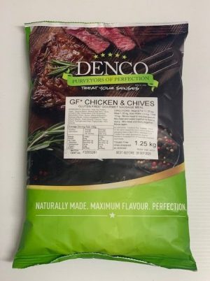 DENCO SAUSAGE MEAL chicken and chive (GF) (1.25Kg)