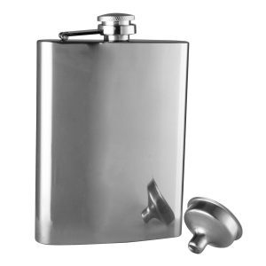 Avanti CLASSIC HIP FLASK WITH FUNNEL, POLISHED
