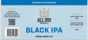 All In Brewing BLACK IPA Fresh Wort Kit ( WINTER LIMITED RELEASE )