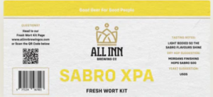 All In Brewing SABRO EXTRA PALE ALE Fresh Wort Kit