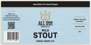 All In Brewing MILK STOUT Fresh Wort Kit