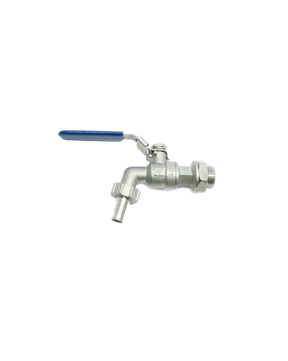 SS 1/2inch Tap/Ball Valve with 13mm Barb