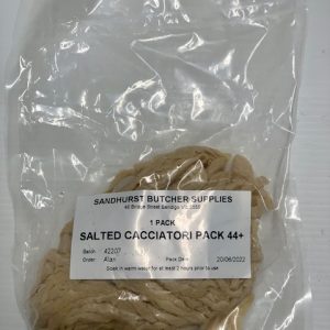 Natural SALTED CACCIATORI 44+ Sausage Casings/skins 20-25KG Fill