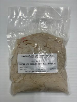 Natural SALTED HOG 28/32 HALF BUNDLE Sausage Casings/skins 20KG Fill