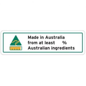 MADE IN AUSTRALIA LABELS/STICKERS ROLL 85%