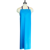 BUTCHERS APRON PVC BIB BRASS EYELET WITH CLOTH TIES LARGE