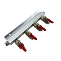 4 Output / 4 Way Gas Line Manifold Splitter push in