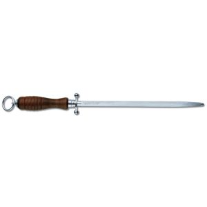 Kitchen Sharpening Steel,27cm,Round,Middle Fine Cut,Redwood