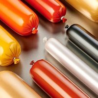 Casing Red 88x500mm Clipped & Tied STRASS/MEAT SKIN PLASTIC each