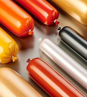 Casing Red 88x500mm Clipped & Tied STRASS/MEAT SKIN PLASTIC each